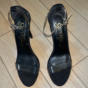 Cute Clear Heels with toe & ankle strap